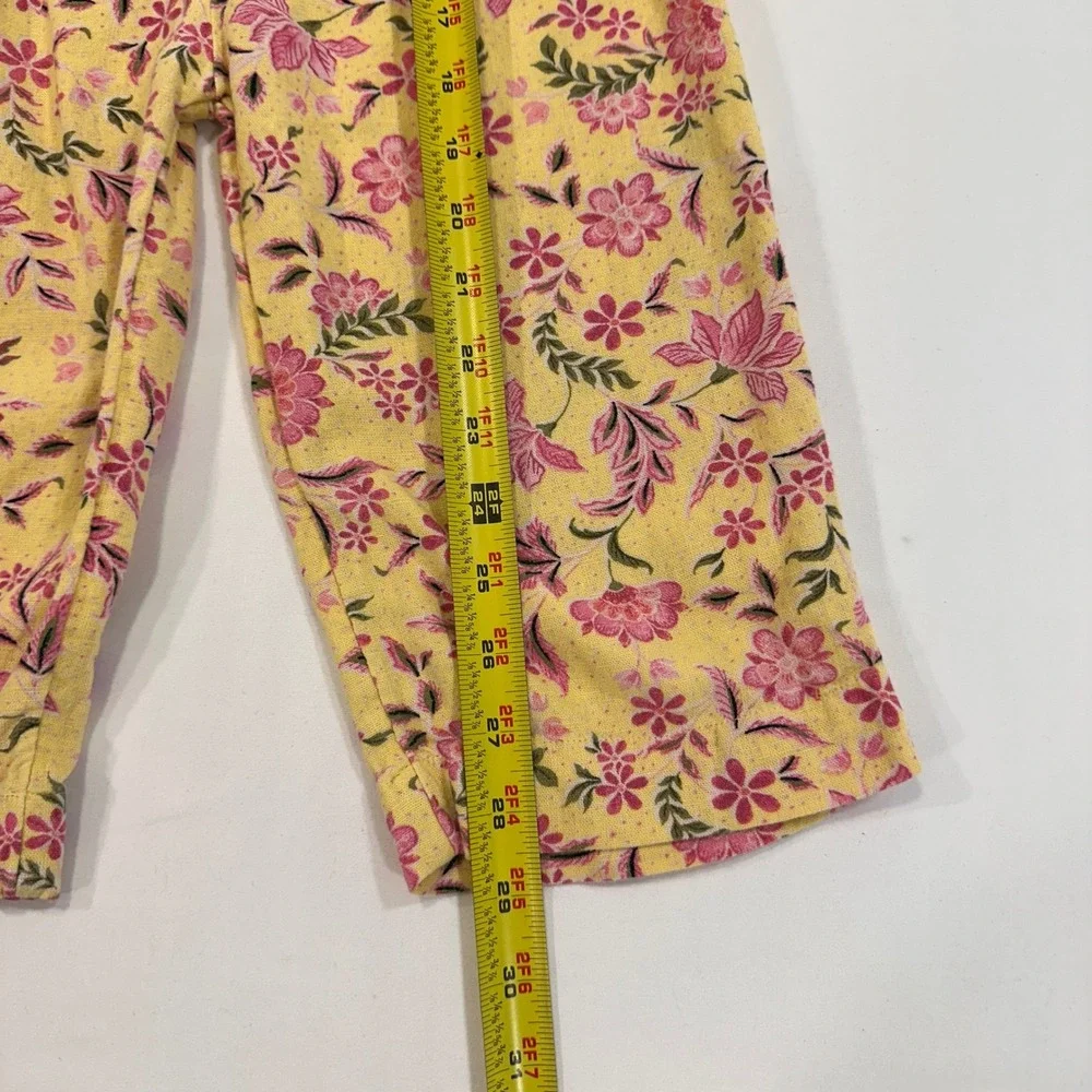 Old Navy Floral Flutter Sleeve‎ Jumpsuit Toddler 3T Yellow Linen Blend | Boho